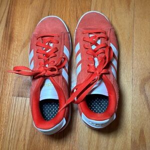 Red adidas sneakers
